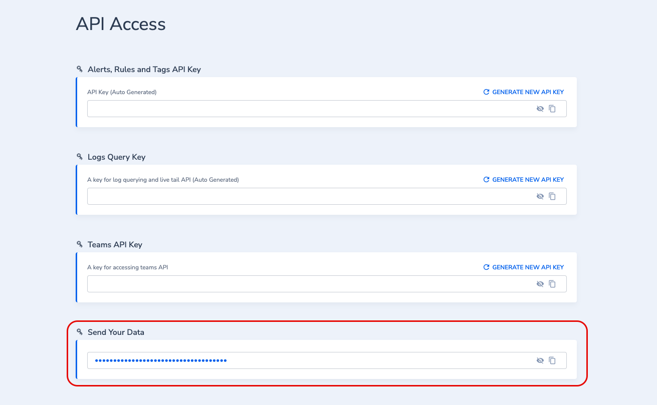 coralogix integration step 2